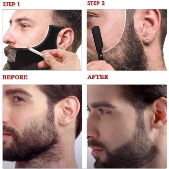 Beard Shaper, Beard Shaping Tools, Include Beard Template Guide, Professional - Picture 5 of 7